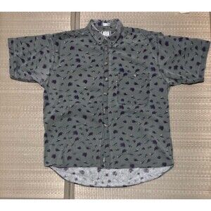 Vintage Windsor Fishing Lure Button Up Men’s Large Shirt